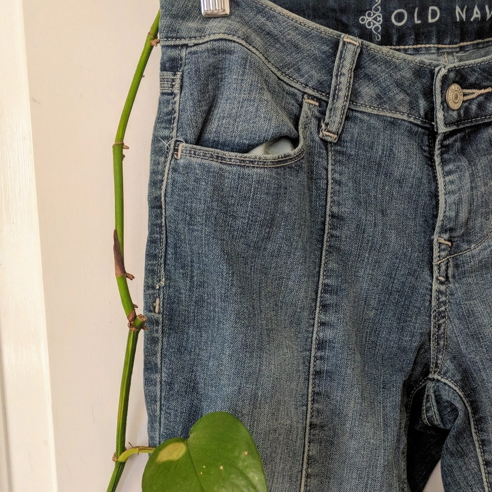Light denim skinny jeans